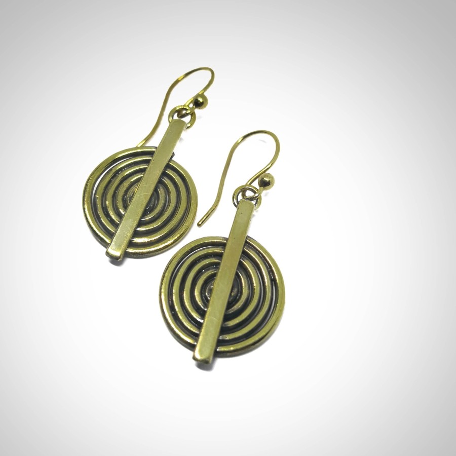 Žalvariniai auskarai ,,Tyluma''