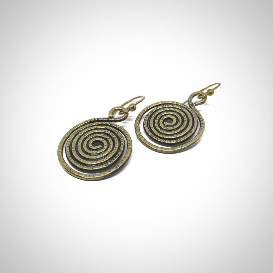 Žalvariniai auskarai ,,Ratu''