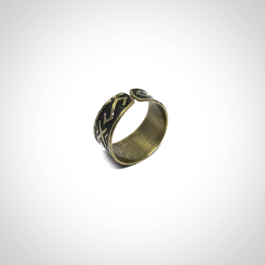 Žalvarinis žiedas ,,Dviese''